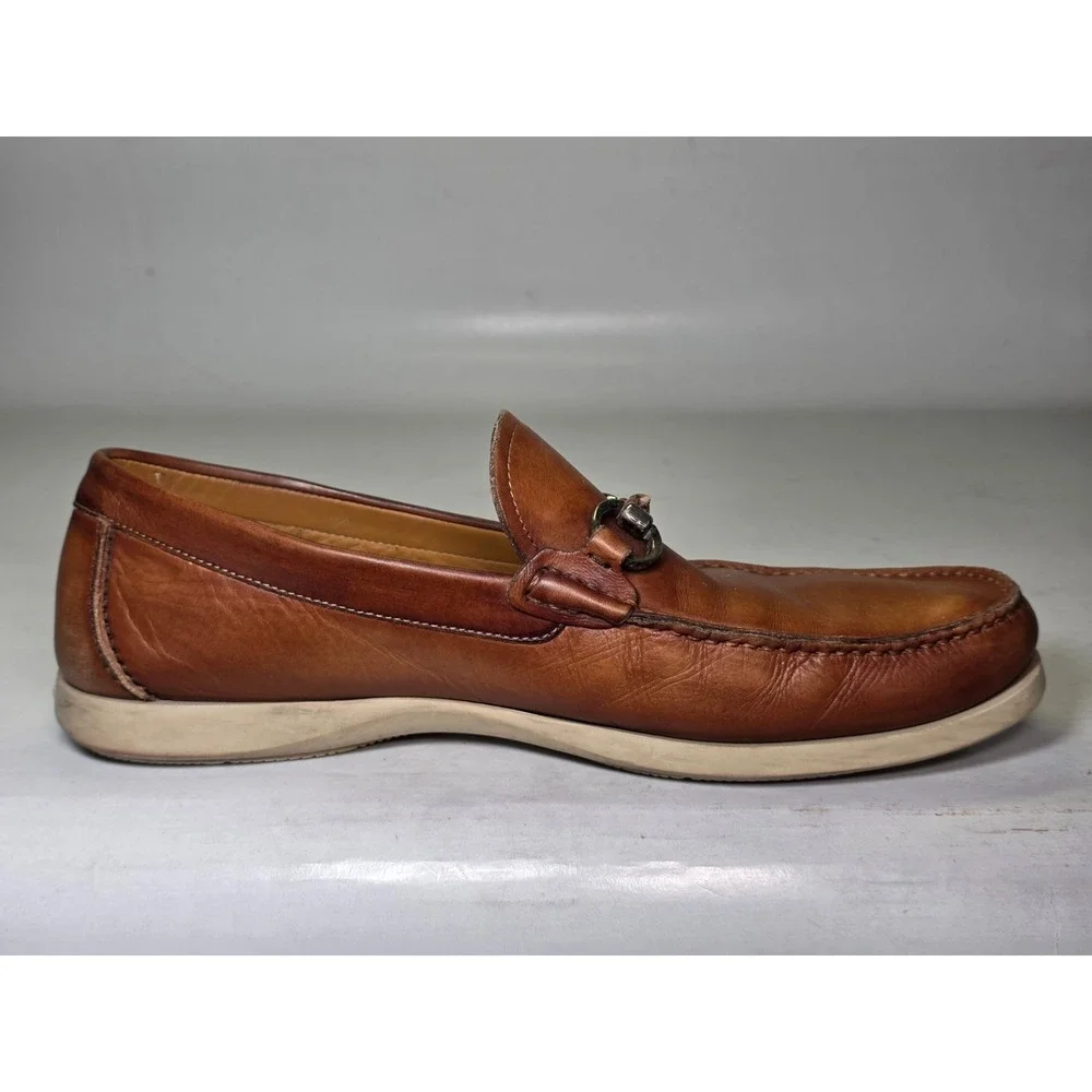 Magnanni‎ Marbella Men\'s Bit Loafers Size 12 Cognac Brown Leather Slip On Shoes Magnanni Marbella Men main image 2
